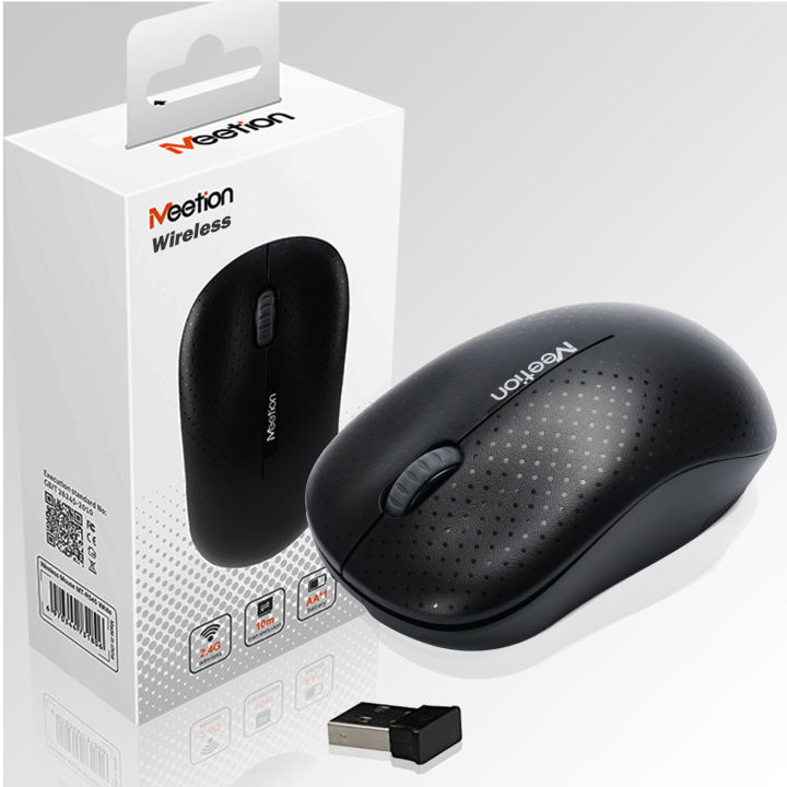 Mouse Meetion MT-R545 Inalambrico para Laptop y PC, distancia 10M 2.4Ghz color negro