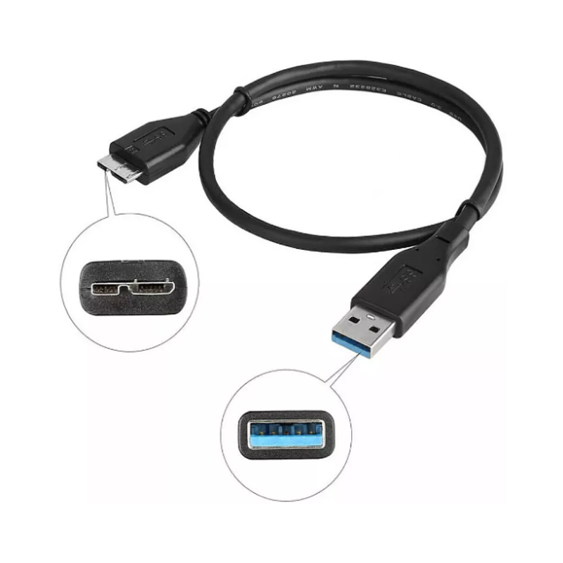 Cable de Datos USB a Micro-B 3.0 para Enclouser o disco externo 