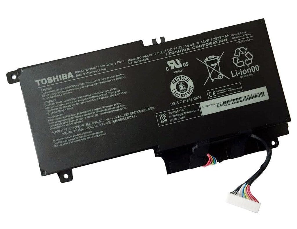 Bateria para Laptop Toshiba PA5107U-1BRS, 43Wh, 14.4V 2838mAh, 4 celdas