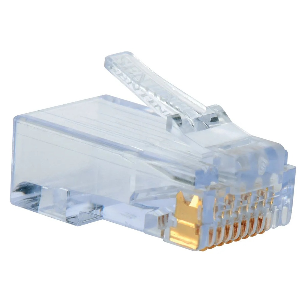 Funda de conectores RJ45 Cat6 AMPXL 100 unidades, cobertura metálica