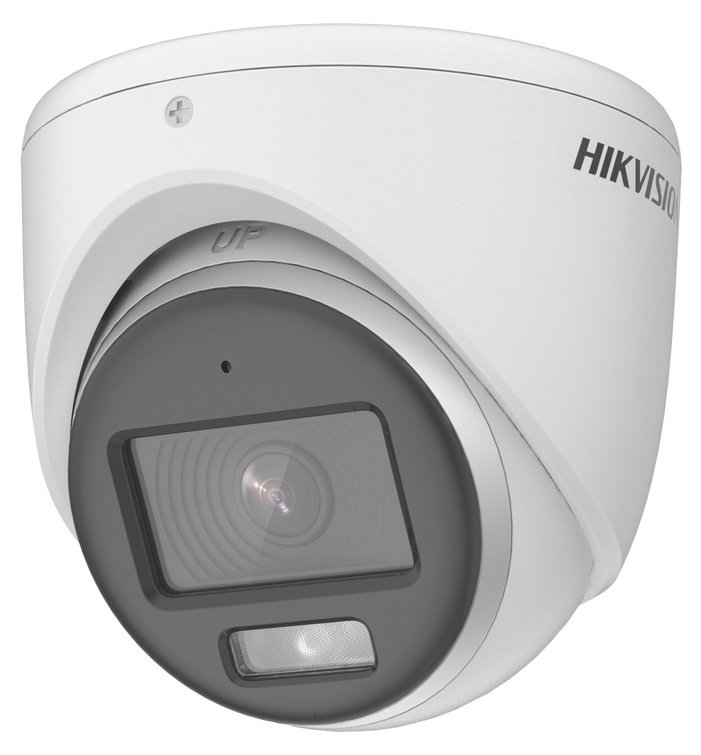 Camara Hikvision Turbo HD con ColorVu DS-2CE70KF0T-MFS, a prueba de polvo / impermeable, Color (Día y noche), Resolucion 2960 x 1665, 3K, montaje M12, focal fijado, audio, compuesto, AHD, CVI, TVI; DC 12 V