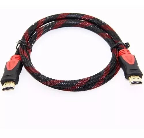 Cable HDMI a HDMI, 4K full HD, Audio, Video, Red, con Malla Roja 