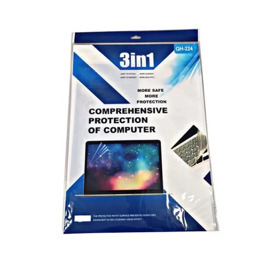 [KTPROTEC3EN1146] Kit Protector 3 en 1 Laptop 14.6", Mica transparente, Antirayones, para pantalla, teclado, tapa superior