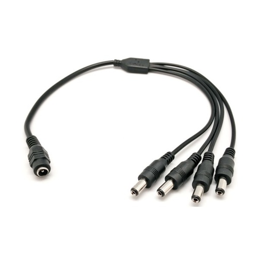 [CBPULPO4DC] Cable tipo pulpo 4 conectores DC macho para cámaras CCTV