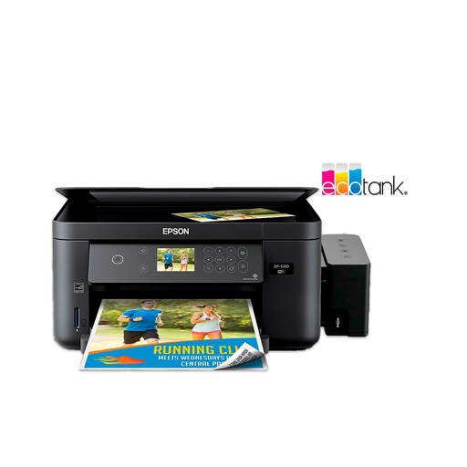 [XP5100+INKTANKDYE] Impresora Epson XP-5100 Reformada a L6160: Multifuncion impresora-copiadora-escaner, dúplex en impresión, Wifi, USB, Impresión móvil, Pantalla a color, bandeja frontal hasta 100 paginas, 33 pg/min Monocromo, 15 pg/min Color, nueva, Ecotank Dye, 1 año de garantia