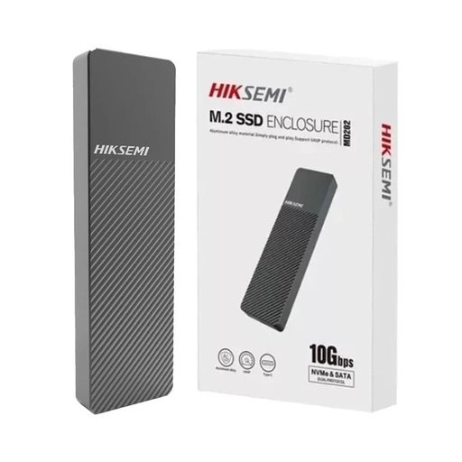 [ENCLOHIKSEMISSDM.2SATA3] Enclosure HikSemi SSD M.2 NVMe y Sata 3, entrada tipo C a USB 3.1 para laptop o Pc