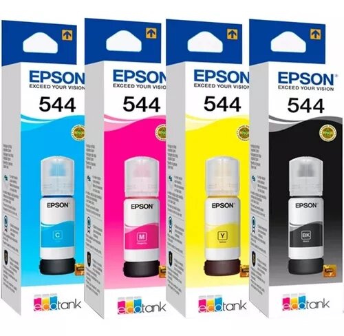 [CMYKEPT544AAA] Kit de Tintas 4 colores Epson T544 Tipo Original 70ml for L1110-L3110-L3210-L3150-L3250-L3160-L5190
