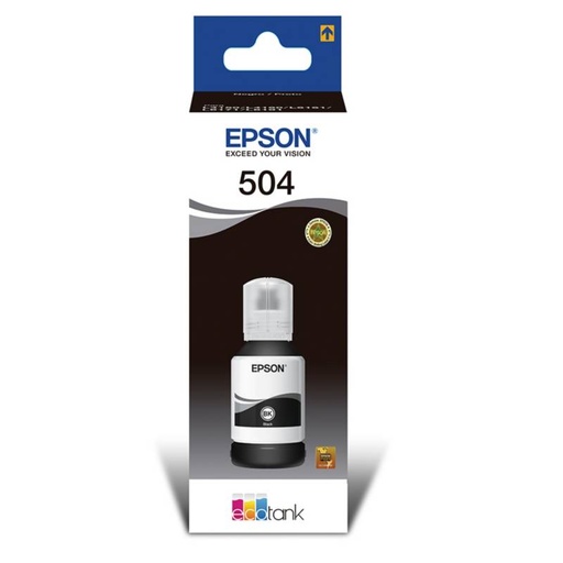 [TAAAEPSON504BK] Tinta Epson T504 Tipo Original 127ml Black for L4150-L4160-L4250-L4260-L6161-L6171-L6191-L14150