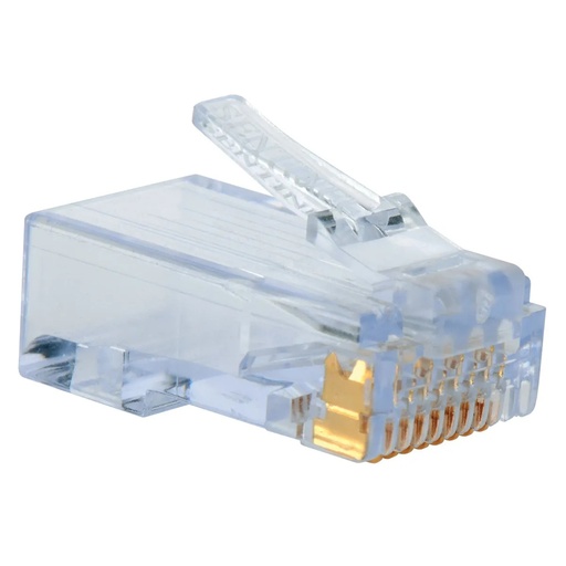 [FUNDARJ45CAT6100U] Funda de conectores RJ45 Cat6 AMPXL 100 unidades, cobertura metálica