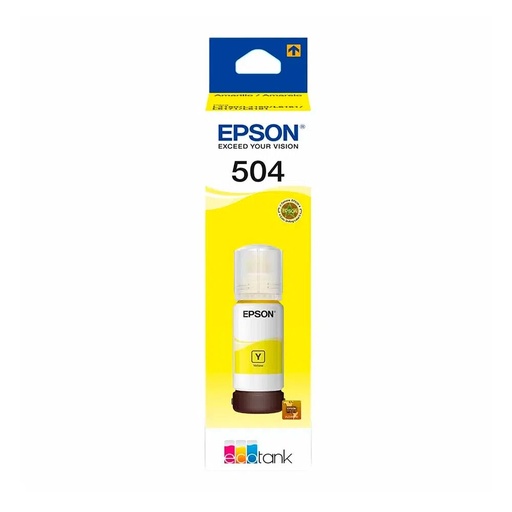 [TAAAEPSON504Y] Tinta Epson T504 Tipo Original 70ml Yellow for L4150-L4160-L4250-L4260-L6161-L6171-L6191-L14150