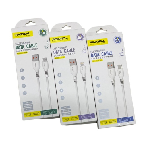 [CBPAVAREALDC73iIPH] Cable de Datos Pavareal DC73i USB Ligthing, carga rápida 5A